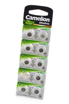 Батарейки алкалиновые Camelion AG11-BP10(0%Hg) AG 11 362 BL10 14761Б - фото 19755