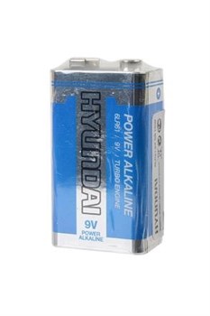 Батарейки Крона HYUNDAI POWER ALKALINE 6LR61 SR1, в упак 10 шт 13751Б - фото 19989