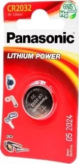 Батарейки литиевые Panasonic Lithium Power CR-2032EL/1B CR2032 BL1 12554Б - фото 19997