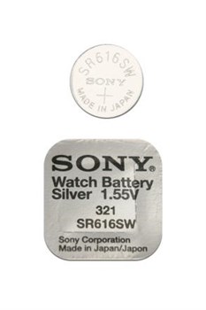 Батарейки серебряно-цинковые SONY SR616SW 321 8122Б - фото 20087