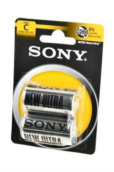 Батарейки SONY NEW ULTRA SUM-2NU-B2 R14 BL2 01220Б - фото 20094