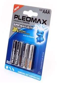 Батарейки  МИЗИНЧИКОВЫЕ PLEOMAX R03 BL4 08221Б - фото 20116