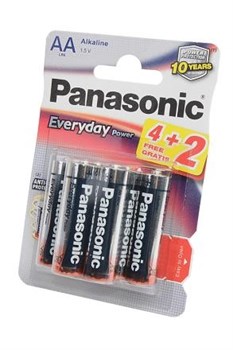 Батарейки Panasonic Everyday Power LR6EPS/6BP 4+2F LR6 4+2шт BL6 13852Б - фото 20212