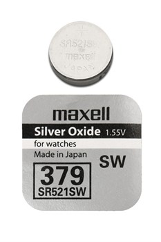 Батарейки серебряно-цинковые MAXELL SR521SW 379 01851Б - фото 20266
