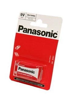 Батарейки Panasonic Zinc Carbon 6F22RZ/1BP R6F22RZ Крона BL1 (блистер 1шт) 07541Б - фото 20529