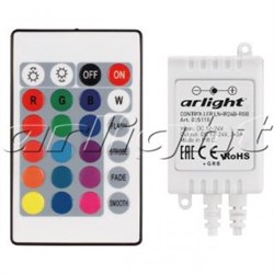 Контроллер LN-IR24B-RGB (12-24V, 3x2A, ПДУ Карта 24 кн) 025110 - фото 21671