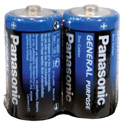 Батарейки Panasonic Geniune Purpose R14 средние (блистер плёнка 2шт) 2000000807126 - фото 23161