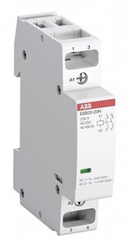 Модульный контактор ESB20-20N-06 модульный (20А АС-1, 2НО), катушка 230В AC/DC 1SBE121111R0620 - фото 23343