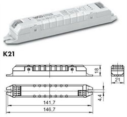 VS ELXs  126.907  (TC-TEL, 1x26W) 147,6х21х18 - ЭПРА 188668.02 - фото 23672