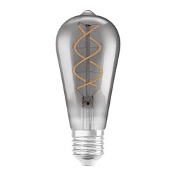 Лампа Vintage 1906 LED CL Edison  FIL-спираль SMOKE 15 non-dim  5W/818 E27  140x64мм - капля OSRAM 4058075269941 - фото 23861