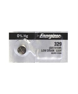 Батарейки серебряно-цинковые ENERGIZER Silver Oxide SR329 BL1 (блистер 1шт) 7638900052909 - фото 23952