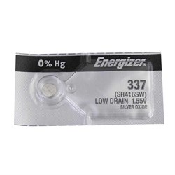 Батарейки серебряно-цинковые ENERGIZER Silver Oxide SR337 BL1 - (блистер 1шт) 7638900063905 - фото 23964