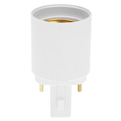 Ecola base Переходник с цоколя G23 на E27 Белый G23E7WEAY - фото 25298