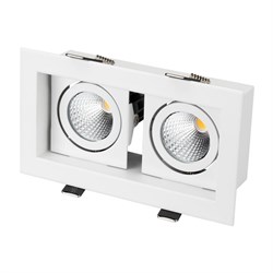 Светильник CL-KARDAN-S180x102-2x9W Day (WH, 38 deg) (Arlight, IP20 Металл, 3 года) 024138 - фото 25556