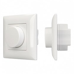Панель SMART-P15-DIM-IN White (230V, 1A, TRIAC, Rotary, 2.4G) (Arlight, IP20 Пластик, 5 лет) 025040 - фото 26676