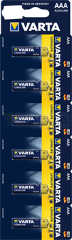 Батарейки VARTA LONGLIFE LR03 ААА BL 6 (отрывной блистер 6шт) 4008496851614 - фото 26753