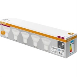 Лампочка светодиодная OSRAM LED Value PAR16, 480 лм, 6 Вт, 3000К (теплый белый свет). Цоколь GU10 4058075584891 - фото 34034