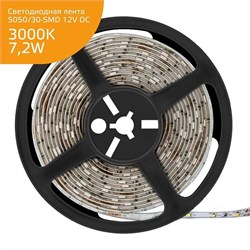 Лента Gauss LED Elementary 5050/30-SMD 7.2W 12V DC теплый белый IP66 (ZIP Bag 5м) 356000107 - фото 38022