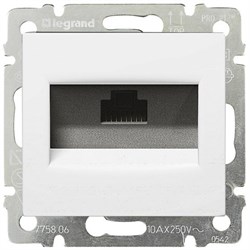 Розетка RJ45 Cat.5e одиночная UTP, белый VLN 774230 - фото 38741