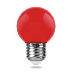 Лампа светодиодная, (1W) 230V E27 красный G45, LB-37 25116-1 - фото 41699