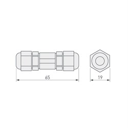 Соединитель KLW-2 (4-10mm, IP67) (arlight, Пластик) 016900 - фото 67285
