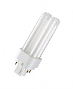 Лампа OSRAM DULUX D/E 18W/21-840, G24q-2, холодный белый, 4000К, 1200lm, люминесцентная 4050300017617 - фото 7293