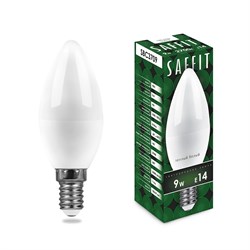 Свеча Лампа светодиодная SAFFIT SBC3709, C37 ( ), 9W 230V E14 2700К (теплый белый), рассеиватель матов 55078 - фото 77159
