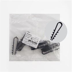 Дюбель-хомут  для круглого кабеля (5-10мм), нейлон, черный, (DIY упаковка 10шт.), DCL00-5-10 39338 - фото 80119