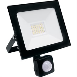 Светодиодный прожектор SFL80-30 с выносным датчиком 2835SMD 30W 6400K  AC220V/50Hz IP65, черный в компактном корпусе 29523 - фото 81306
