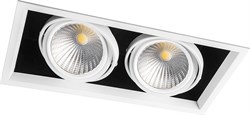 Драйвер Светильник карданный светодиодный 2x30W 5400 Lm, 4000К, 35 градусов, белый, AL212 с  ом и клем 29780 - фото 81446