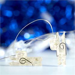 Гирлянда линейная Прищепки USB 50LED 2700K, IP 20, 4,5м, CL574 41652 - фото 82246