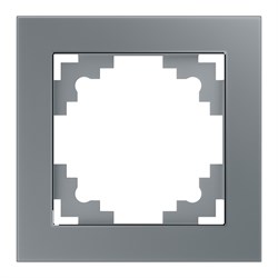Рамка 1-местная, серия Катрин, GFR00-7001-03, серебро 39531 - фото 84465