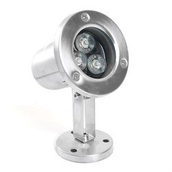 Прожектор светодиодный стационарный , 80*80*130mm, IP68 3W 24V 6400К ,LL-822 48455 - фото 90604