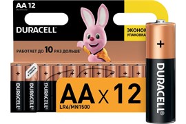 Батарейки Duracell Basic LR6 АА пальчиковые 12BL (блистер 12шт) 5000394203334