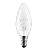 Свеча CLASSIC BW CL 40W 230V E27 (  витая прозрачная d=35 l=100) - лампа 546773