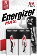 Батарейки ENERGIZER MAX 6LR61/9V BL2 Крона (блистер 2шт) 7638900426533