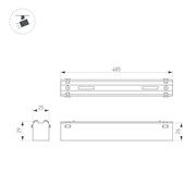 Светильник MAG-VIBE-FLAT-L485-24W Day4000-MIX (BK, 100 deg, 48V, DALI) (Arlight, IP20 Металл, 5 лет) 044435