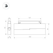 Светильник MAG-ORIENT-FLAT-FOLD-S230-12W Warm3000 (WH, 80 deg, 48V DALI) (Arlight, IP20 Металл, 5 лет) 035858(1)