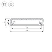 Профиль ALM-FLAT-S-2020 ANOD (Arlight, Алюминий) 026713(1)