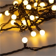 Светодиодная гирлянда ARD-BALL-CLASSIC-D13-5000-BLACK-50LED WARM (230V, 3.5W) (Ardecoled, IP65) 025566