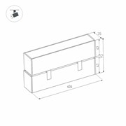 Светильник MAG-FLAT-FOLD-45-S405-12W Warm3000 (WH, 100 deg, 24V) (Arlight, IP20 Металл, 3 года) 026989