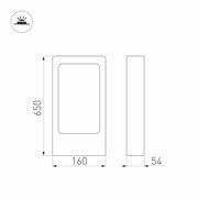 Светильник LGD-PATH-FRAME-H650-7W Warm3000 (BK, 100 deg, 230V) (Arlight, IP65 Металл, 3 года) 021929(1)