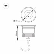 Светильник LTD-GROUND-TILT-R80-9W Day4000 (SL, 60 deg, 230V) (Arlight, IP67 Металл, 3 года) 032213