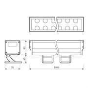 Светодиодный прожектор AR-LINE-1000XL-54W-230V Day (Grey, 30 deg) (Arlight, Закрытый) 026096
