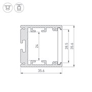 Профиль SL-ARC-3535-D320-W90 BLACK (260мм, дуга 1 из 4) (Arlight, Алюминий) 032678
