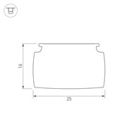 Экран SL-LINE-W20-145deg-2400 BLOCK FROST-PM (Arlight, Пластик) 041797