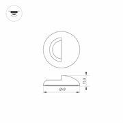 Накладка ART-DECK-CAP-LID-R50 (WH) (Arlight, Металл) 035760