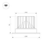 Светильник MS-ATLAS-TRIMLESS-R50-6W Day4000 (WH, 40deg, 230V) (Arlight, IP20 Металл, 5 лет) 037061(1)