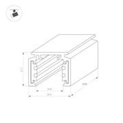 Трек MAG-ORIENT-TRACK-2620-2000 (BK) (Arlight, IP20 Металл, 3 года) 036784
