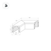 Коннектор угловой MAG-ORIENT-CON-2620-L90 (WH) (Arlight, IP20 Металл, 3 года) 037322